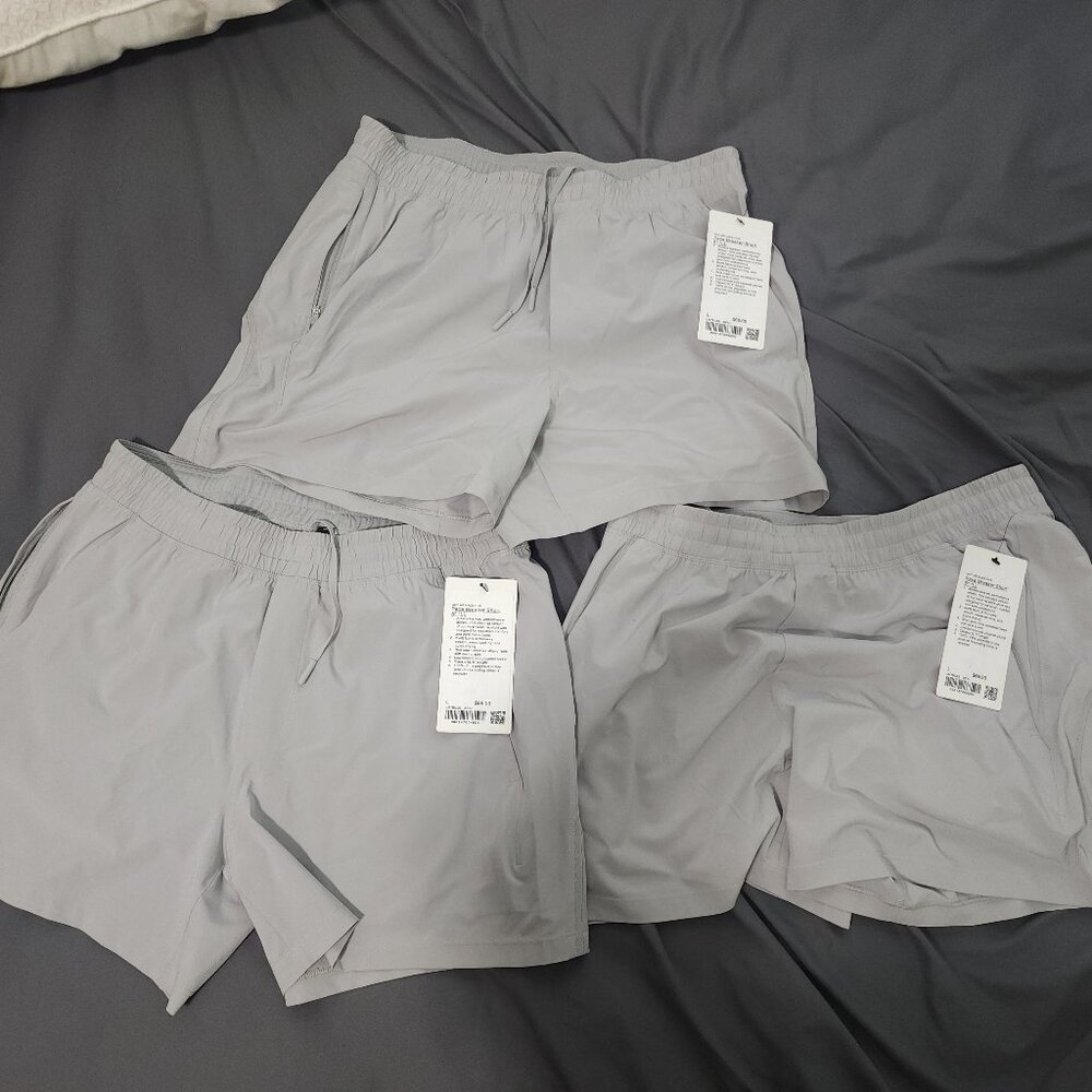 Pace Breaker Linerless Short 5" Large, Seal Grey